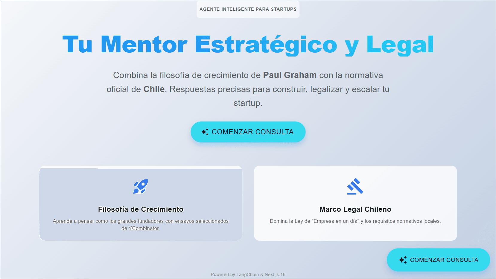 Agente IA Mentor Startups